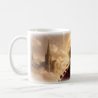 Moonlit Cello Dream with Crimson Roses Mug Kaffemugg