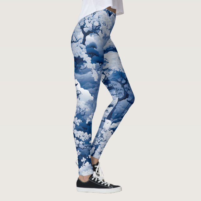 Moonlit Cherry Blommar Leggings (Höger)