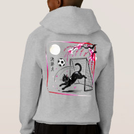 Moonlit Cherry Blossom Cat Soccer for japaness art T Shirt