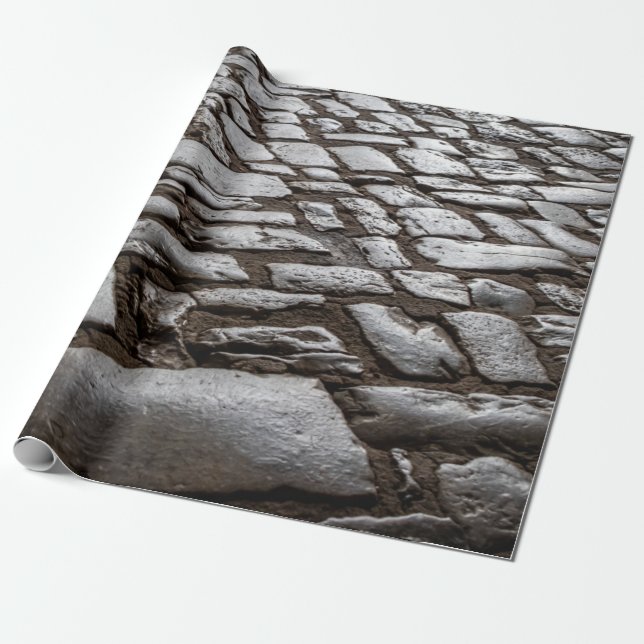 Moonlit Cobblestones Presentpapper (Utrullad)