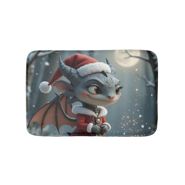 Moonlit Cookie Bandit – The Grey Christmas Dragon. Badrumsmatta (Framsidan)