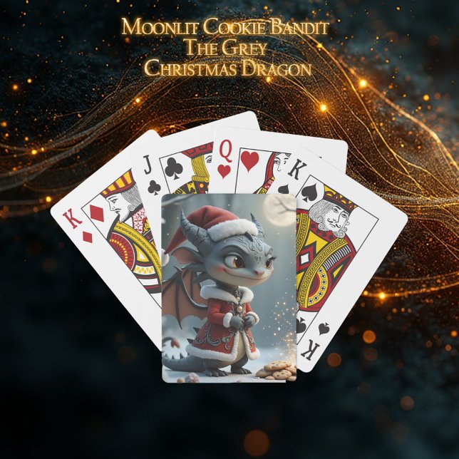 Moonlit Cookie Bandit – The Grey Christmas Dragon. Casinokort (Skapare uppladdad)