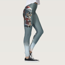 Moonlit Cookie Bandit – The Grey Christmas Dragon. Leggings