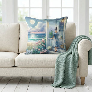 Moonlit Cottage Porch by Sea Kudde
