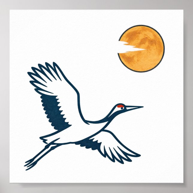 Moonlit Crane Poster (Framsidan)