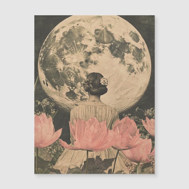 Moonlit Elegance - Bakvy över kvinnor med Måne (Framsida)