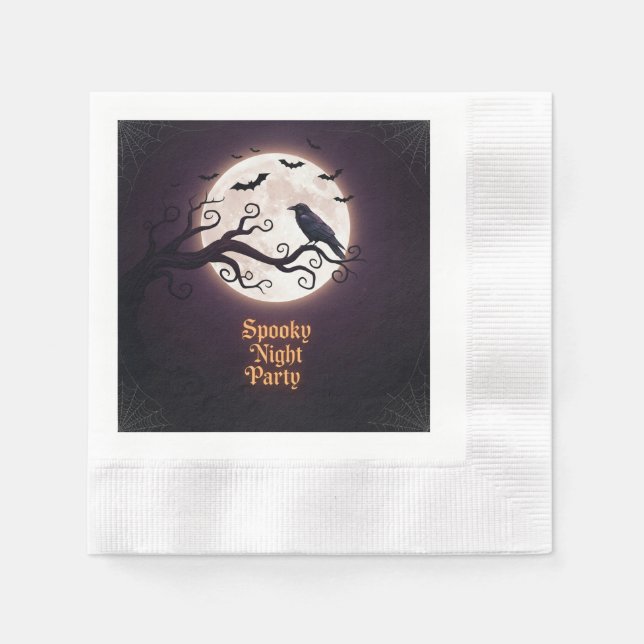 Moonlit Elegance | Halloween fest Pappra Napkins Pappersservett (Framsidan)
