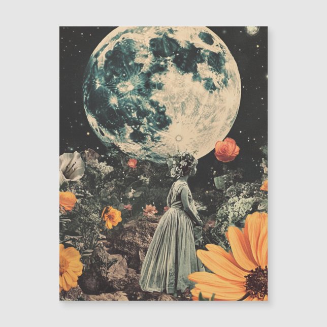 Moonlit Elegance - Kvinna med Måne (3) (Framsida)