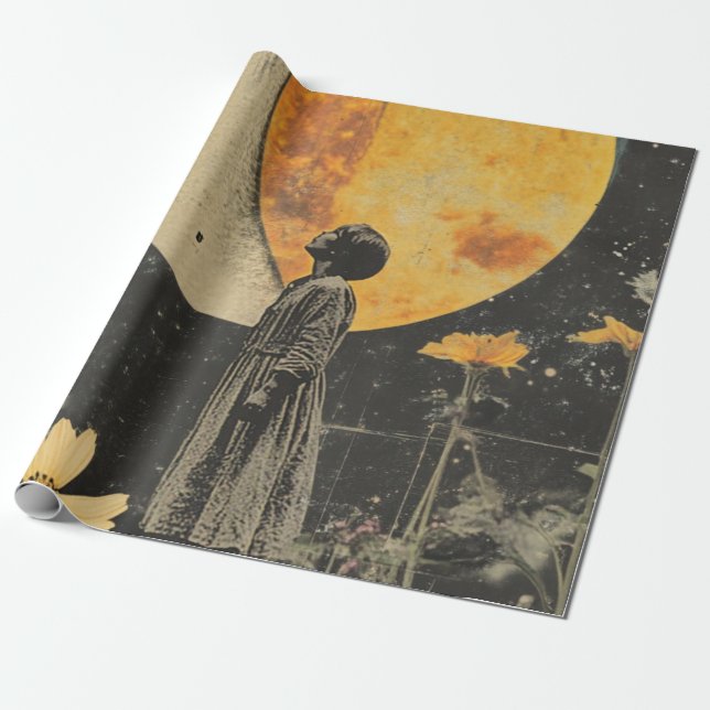 Moonlit Elegance - Kvinnor med Måne Presentpapper (Utrullad)