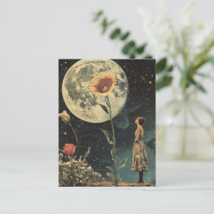 Moonlit Elegance - Kvinnor med Måne Vykort