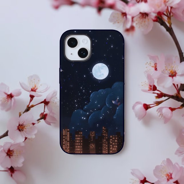 Moonlit, Empire state Natten Himmel | iPhone 14 Fo (Skapare uppladdad)