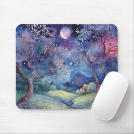 Moonlit Enchanted Forest Nightscape Musmatta