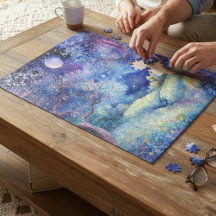 Moonlit Enchanted Forest Nightscape