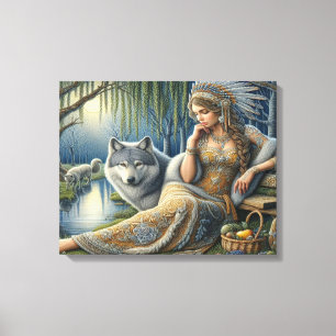 Moonlit Enchantment in the Mystic Forest20x16 Canvastryck