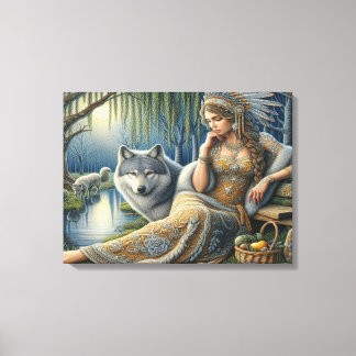 Moonlit Enchantment in the Mystic Forest24x18 Canvastryck