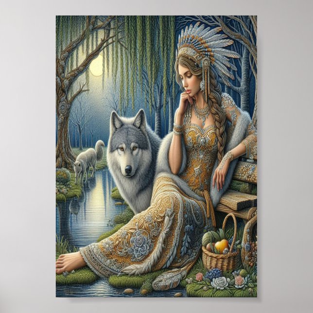 Moonlit Enchantment in the Mystic Forest5x7 Poster (Framsidan)