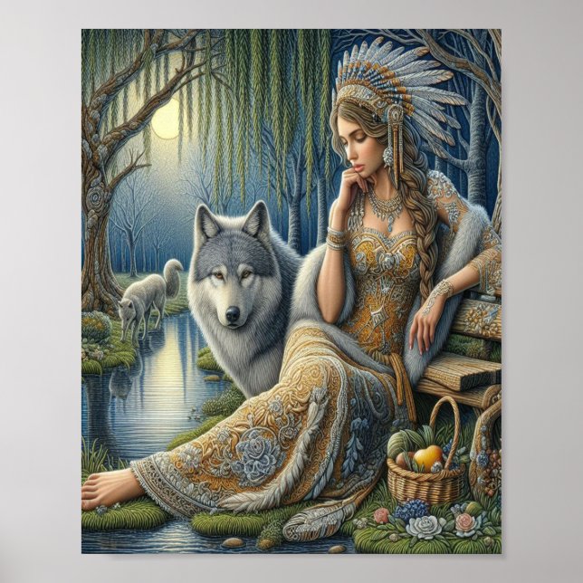 Moonlit Enchantment in the Mystic Forest8x10 Poster (Framsidan)