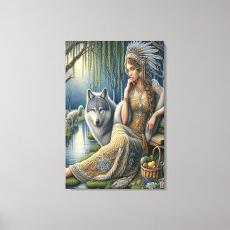 Moonlit Enchantment in the Mystic Forest 24x36 Canvastryck