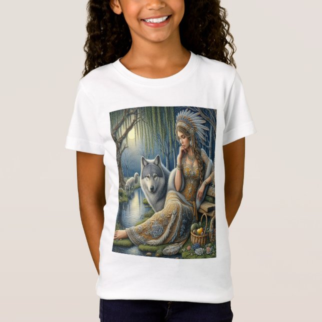 Moonlit Enchantment in the Mystic Forest T Shirt (Framsida)