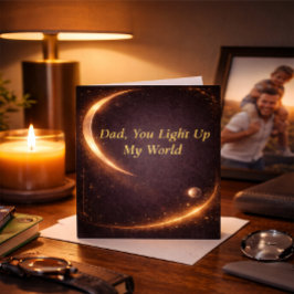 Moonlit Father’s Day Keepsake Card from Daughter Kort