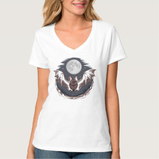 Moonlit Fladdermus - Halloween Nattdesign T Shirt