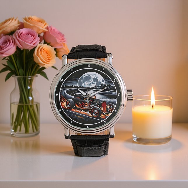Moonlit Flaming Hot rod Armbandsur (Skapare uppladdad)