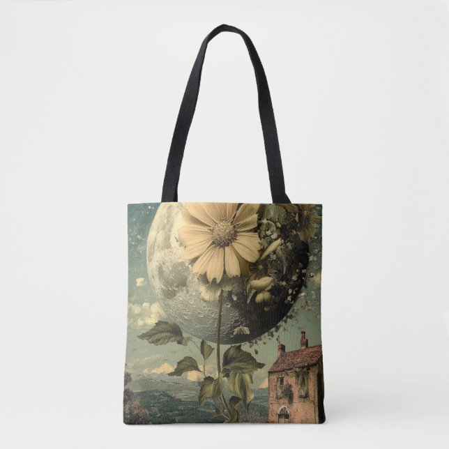 Moonlit Flower & Vintage Charm Tygkasse (Framsida)