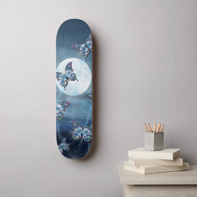 Moonlit Flutter Mini Skateboard Bräda 18,5 Cm (Väggkonst)