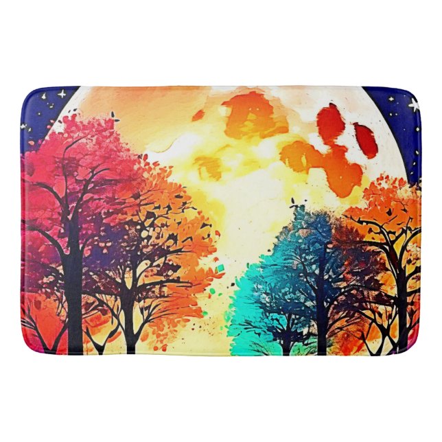 Moonlit Forest Fantasy Art Badrumsmatta (Framsidan)