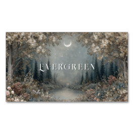 Moonlit Forest Sparkling Night Magnetiska Visitkort