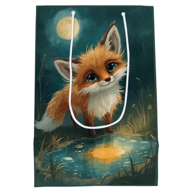 Moonlit Fox, Night Forest  (Baksidan)