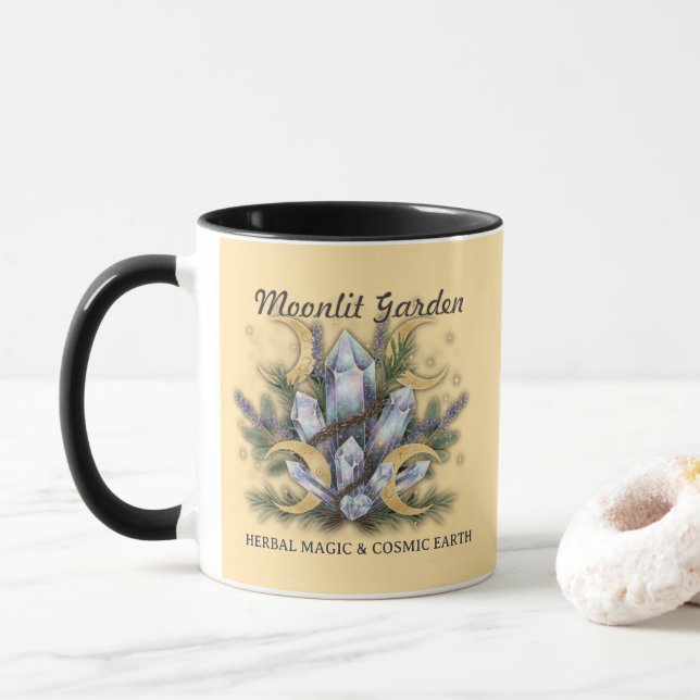 Moonlit Garden Crystal Bouquet • Herbal Magic Mugg (Med munk)