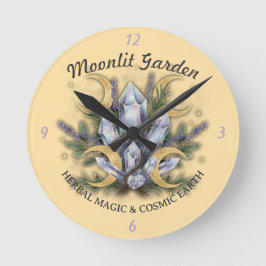 Moonlit Garden Crystal Bouquet - Herbal Magic Rund Klocka