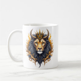 Moonlit Guardians – Cosmic lion. Kaffemugg