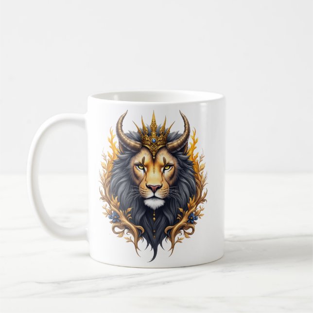 Moonlit Guardians – Cosmic lion. Kaffemugg (Vänster)