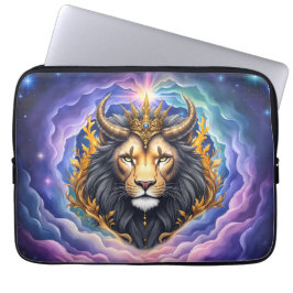 Moonlit Guardians – Cosmic lion. Laptop Fodral