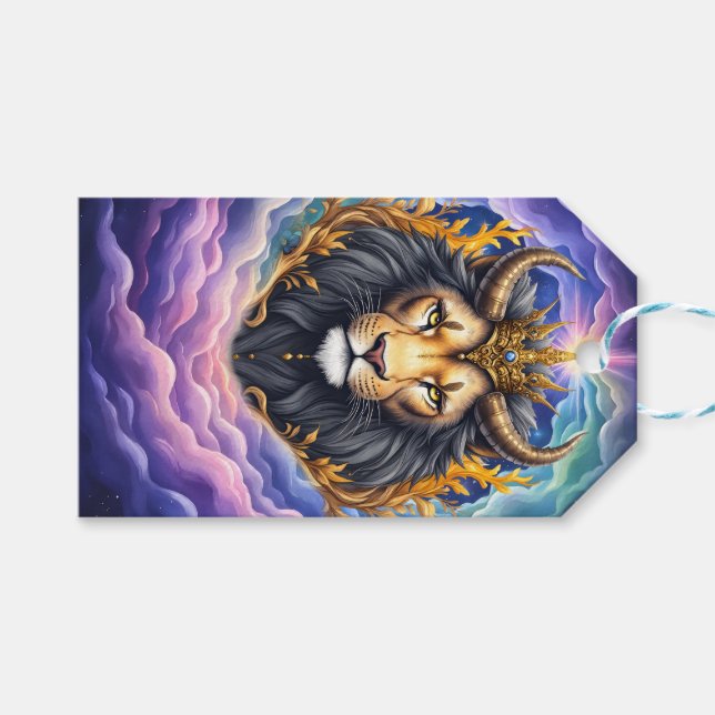 Moonlit Guardians – Cosmic lion. Presentetikett (Framsidan (Horisontell))