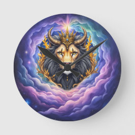 Moonlit Guardians – Cosmic lion. Rund Klocka