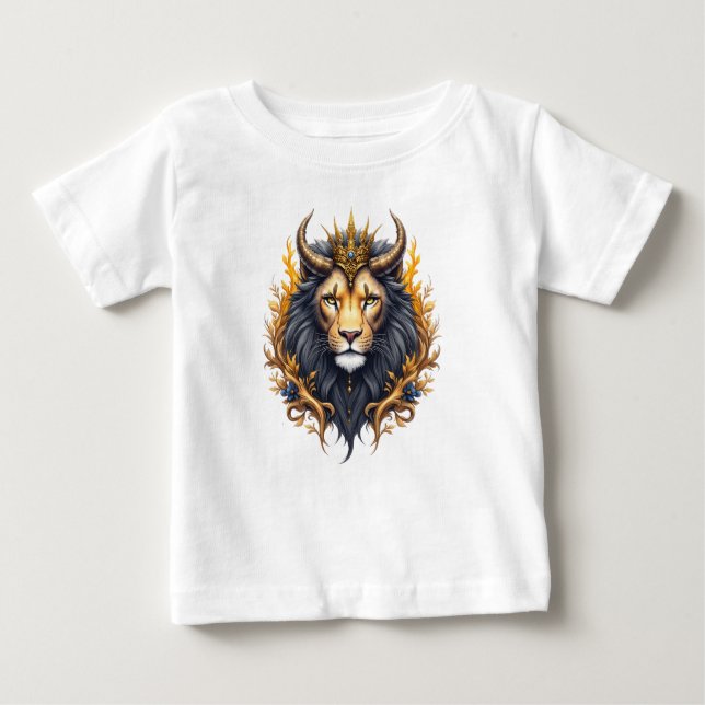 Moonlit Guardians – Cosmic lion. T Shirt (Framsida)