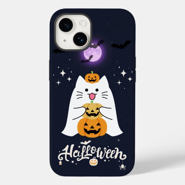 Moonlit Halloween Cat – Spooky & Sweet Night (Baksida)