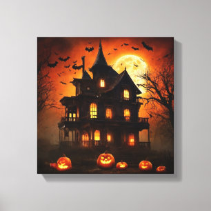 Moonlit Halloween Haunts Canvastryck
