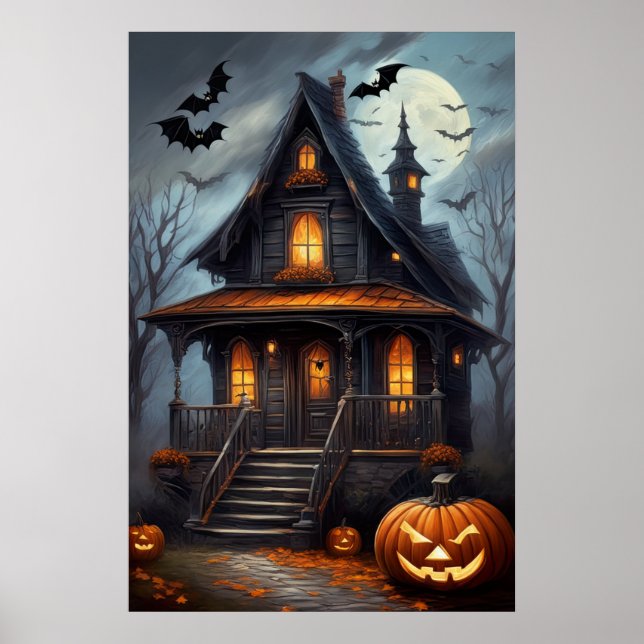 Moonlit Haunts, Halloween Poster (Framsidan)