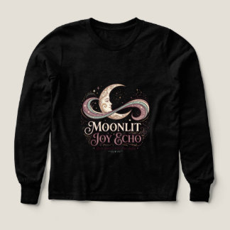 Moonlit Joy Echo Dreamy Celestial Lettering T Shirt