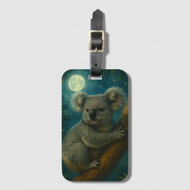Moonlit Koala Perch Bagagebricka (Framsida vertikal)