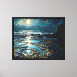 Moonlit Kusten Canvastryck
