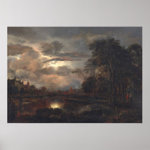 Moonlit liggande - van der Neer Fine Art Poster