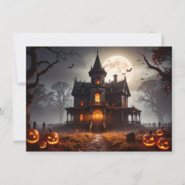 Moonlit Mansion Halloween fest Inbjudningar