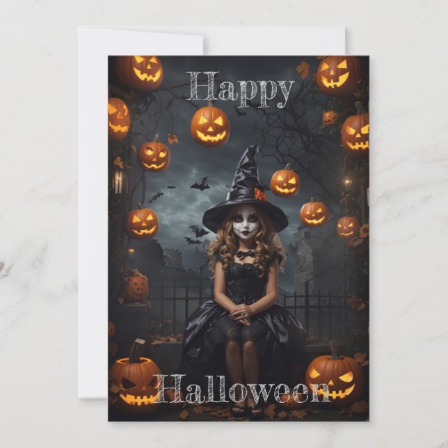 Moonlit Masqueraad: En fantastiska Halloween-affär Inbjudningar (Framsida)