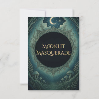Moonlit Masquerade Elegant Halloween RSVP OSA Kort