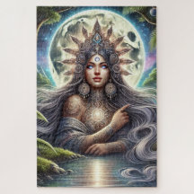 Moonlit Mayari Filipino Måne Goddess Puzzle